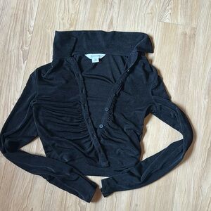 GLASSONS BLACK BUTTON UP